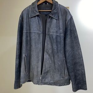 Guess Mens genuine leather jacket